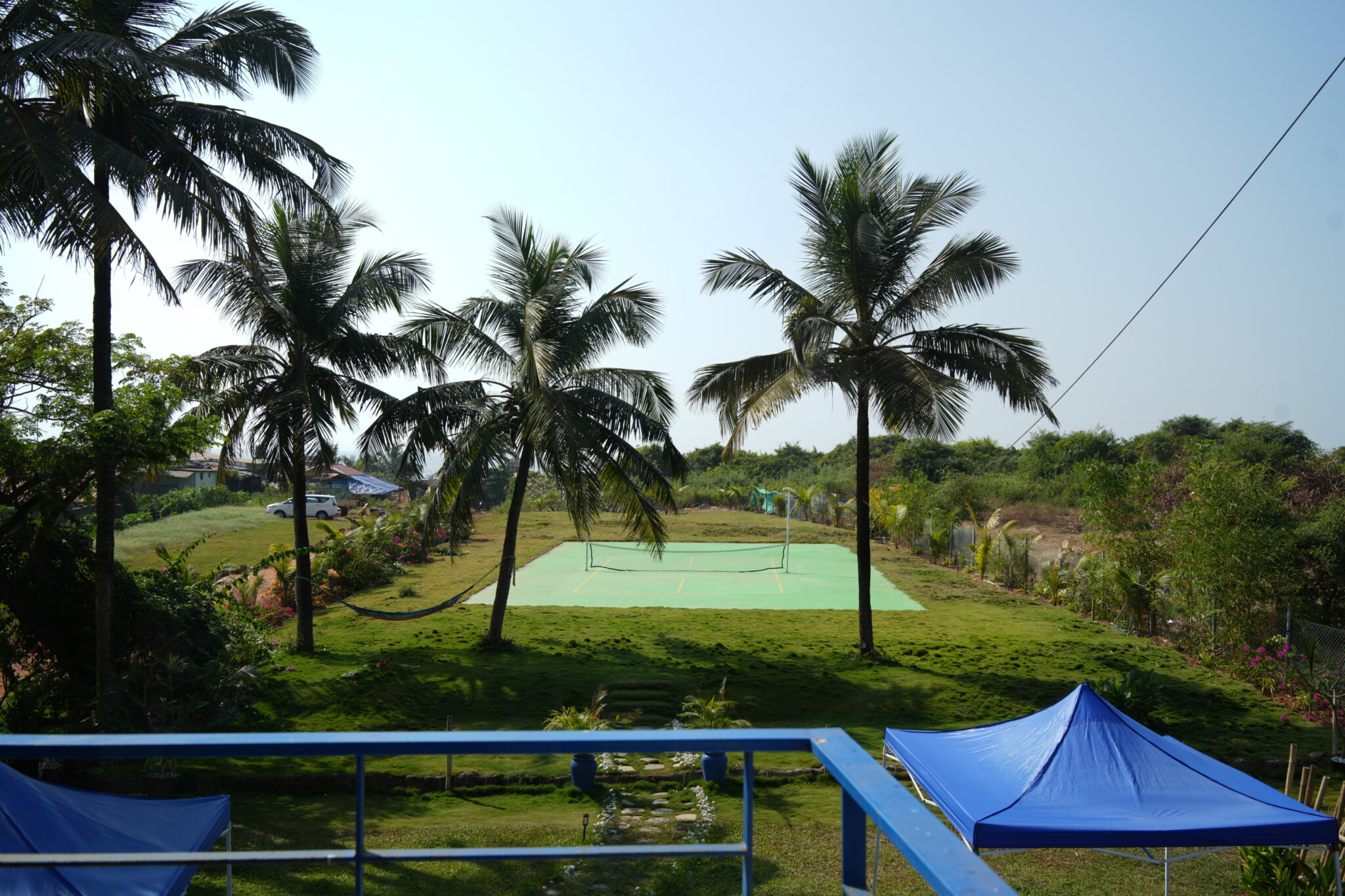 A calm hammock setting at Surf n Sand in the lawn for the guest to rejuvenate