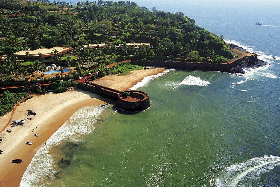 Candolim Beach just 5 min walk from Surf & Sand in Goa
